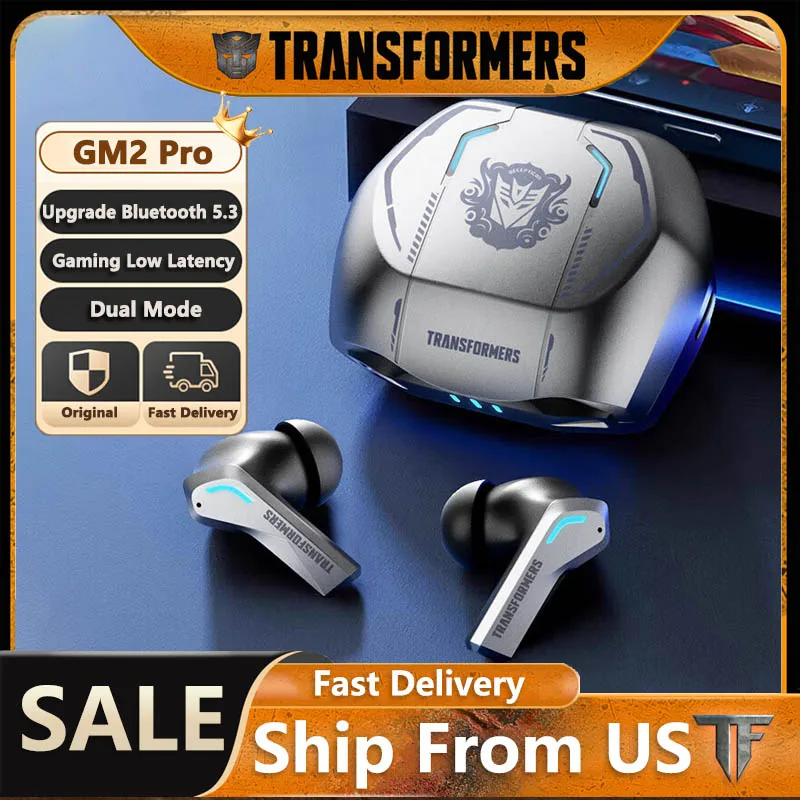 Envío desde EE. UU. Transformers TF-T06 auriculares Bluetooth auriculares para juegos de baja latencia con micrófono auriculares llamada HD auriculares inalámbricos