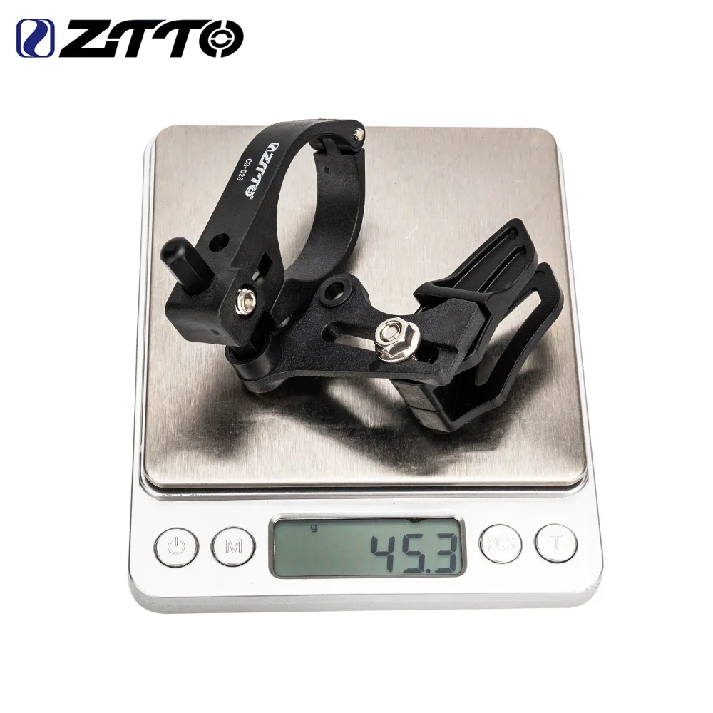 ZTTO 1X 체인 가이드 스태빌라이저 MTB 자전거 체인 프레임 보호 커버, 31.8/34.9mm 클램프 싱글 체인링 안티드롭 체인 가드