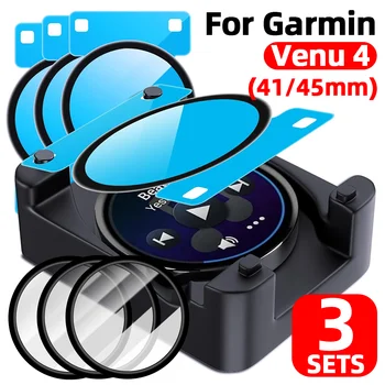 1-3 set per Garmin Venu 4 41/45mm Proteggi schermo flessibili Pellicole HD trasparenti antigraffio con kit di installazione facile per Garmin Venu 4