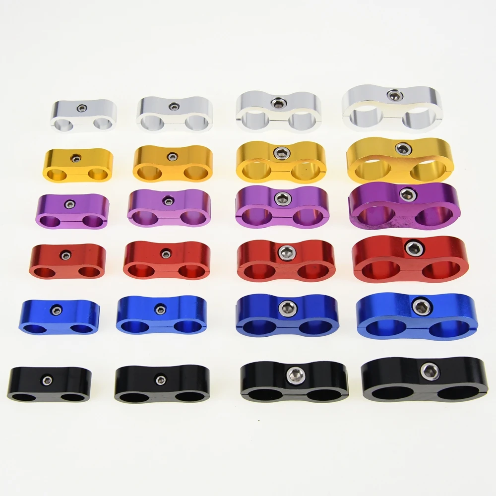 Universal Hose Separator Clamp Fitting AN4 AN6 AN8 AN10 Aluminum Adapter Oil Water Fuel Braided Line Hose End Fitting hose fitting