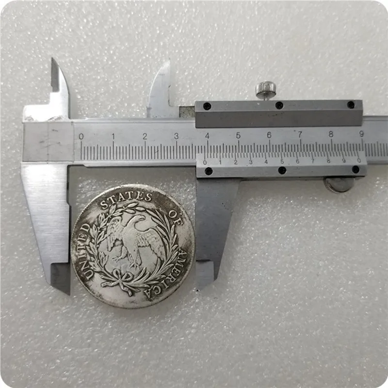 Bronze Crafts 1799 Head and Back Commemorative Coin Antique Silver Dollar Home Long term Collection Office Decoration - Image 4