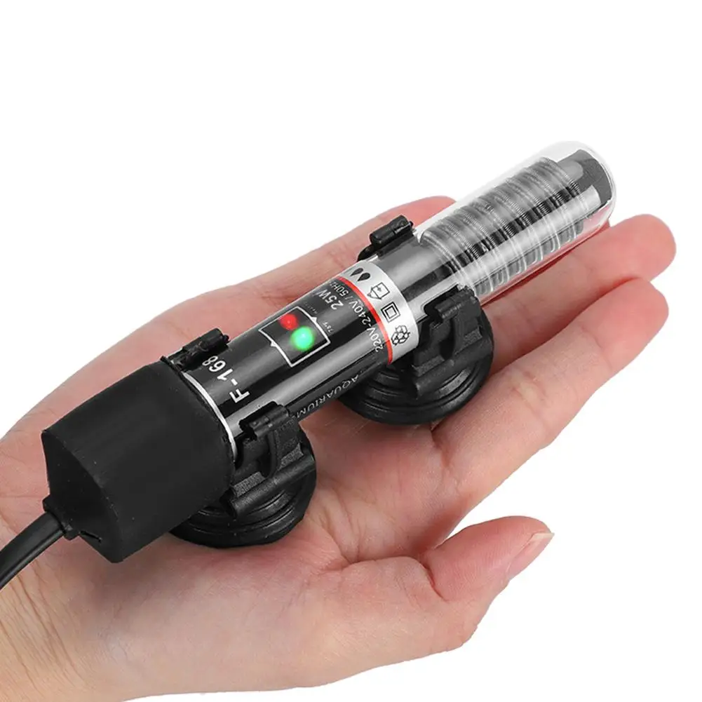Aquarium Heater 25W/50W Constant Temperature Warmer with Thermometer and Suction Cup-Fish Tank Heating Rod