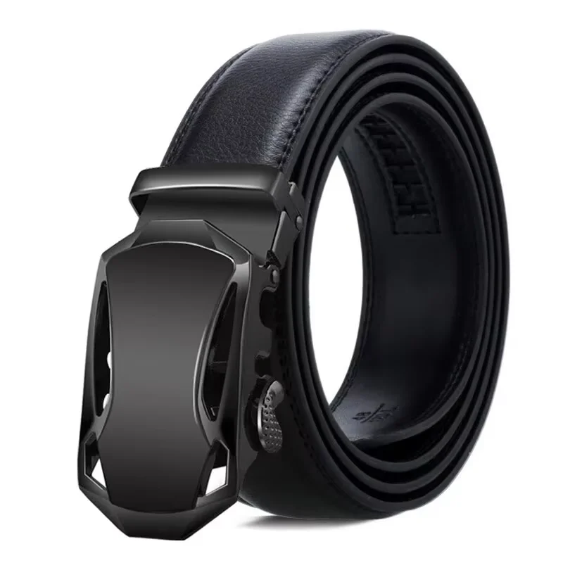 Luxury Men's Fashion Belt with Metal Buckle - High-Quality PU Leather