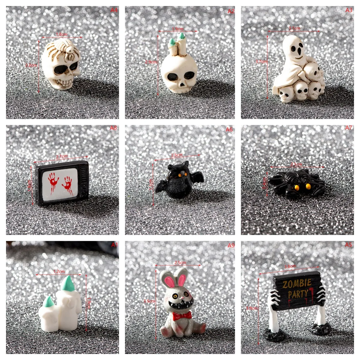 Figurina In Miniatura Adorabile Cartone Animato Mummia Teschio Micro Ornamenti Paesaggistici Per Decorazioni Di Halloween Home Office Desk Room Decor