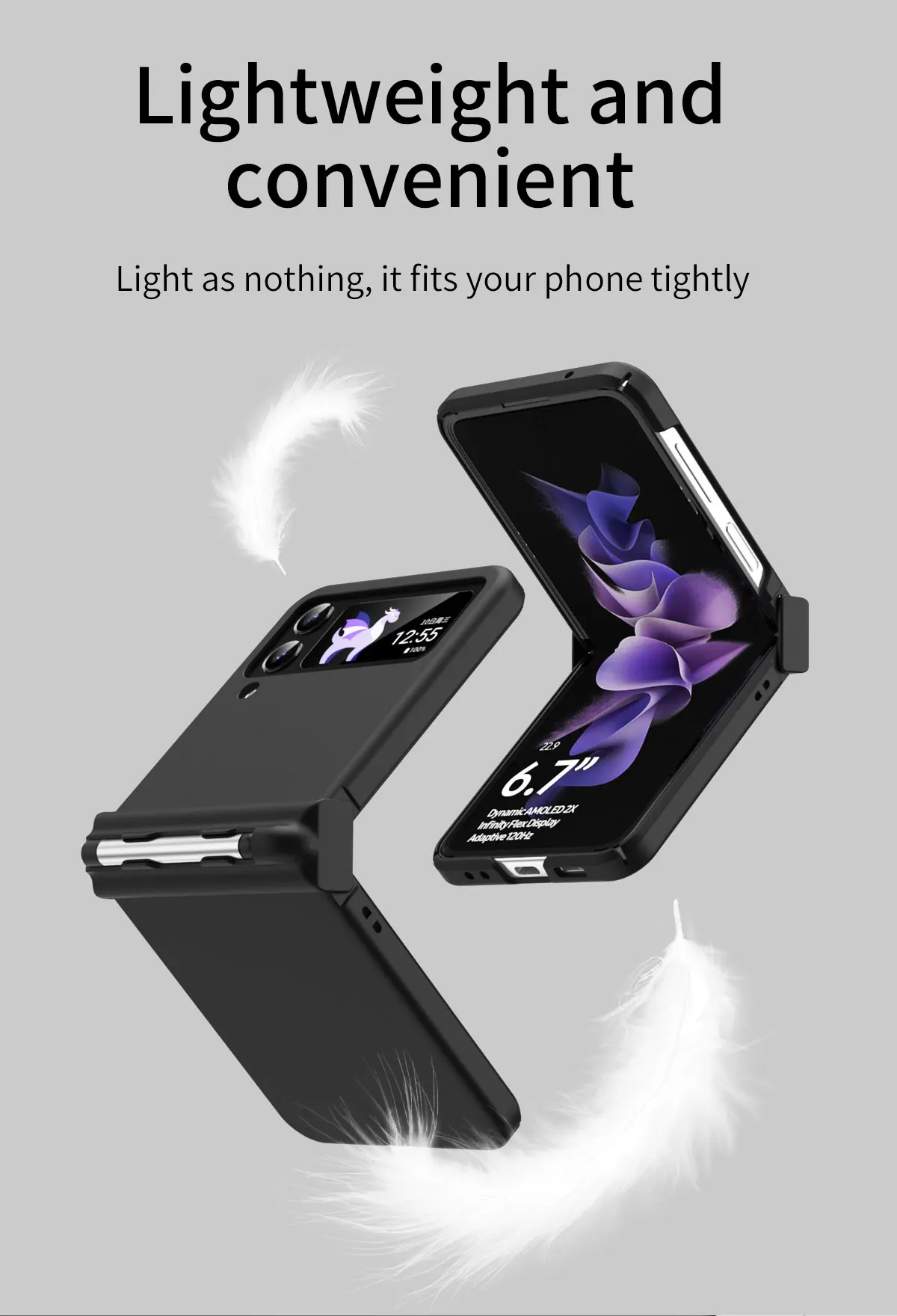 Lightweight and convenient. It fits your phone tightly