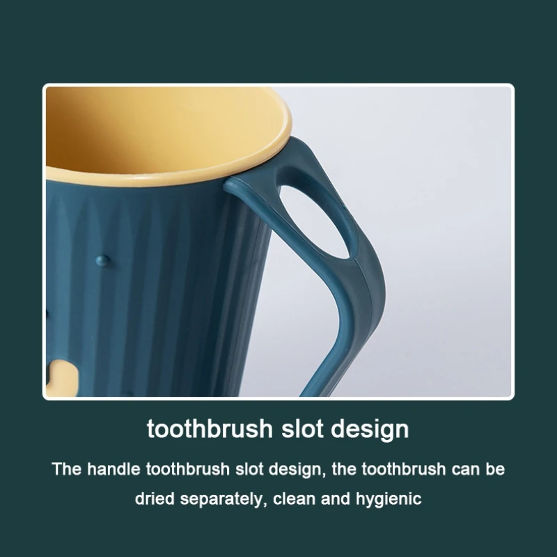Portable Double Layer Toothbrush Cup For Couples Elegant Tumbler_voghion.com