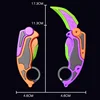 3D Carrot Gravitys Knife Decompression Toys Children Decompressions Push Card Small Toy 3D Printing Plastic Butterfly Claw Knife 6