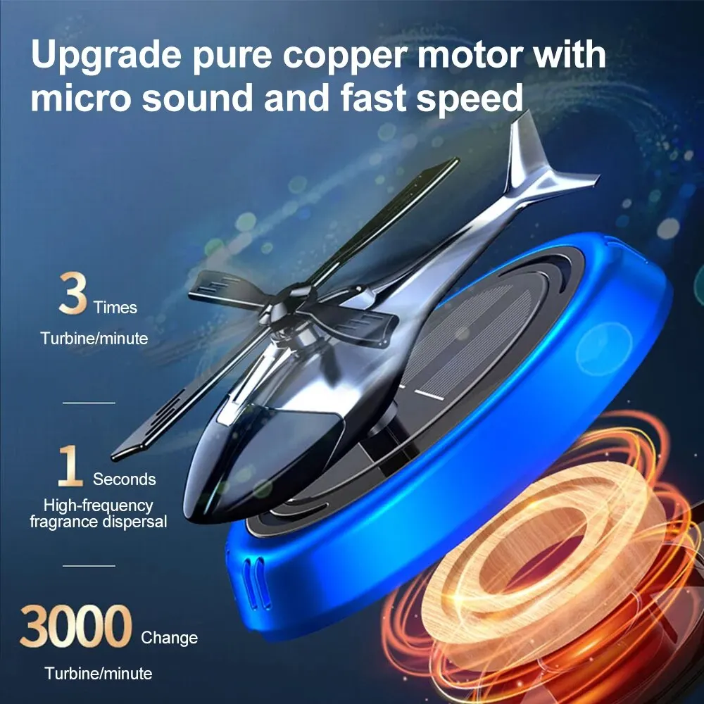 Car Air Freshener Solar Rotating Aromatherapy Perfume Diffuser