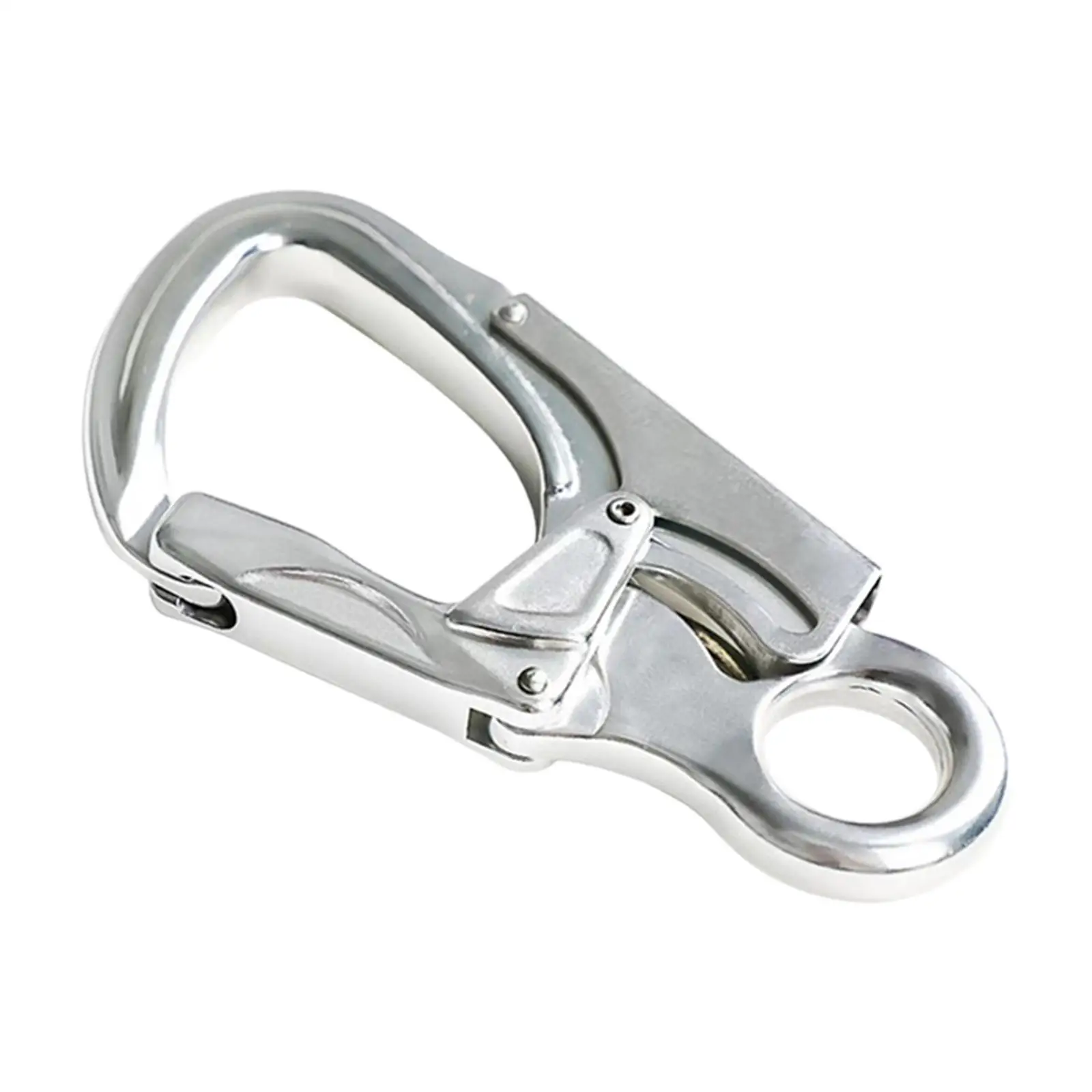 Double Locking Snap Hook Aluminum Alloy Keychain Versatile Usage Carabiner Clip for Hiking Swing Rappelling Climbing Outdoor