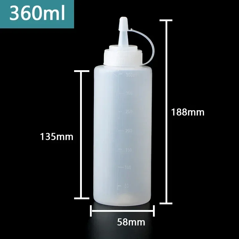 Large Squeeze Condiment Bottles with Nozzle Dispensers - Perfect for Ketchup, BBQ Sauces, and Olive Oil