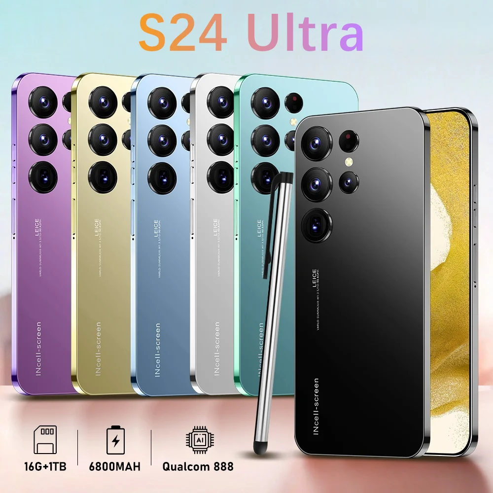 New S24 Ultra+ Smart Phone 5G Original 6.8Inch HD Full Screen Face ID 16GB+512GB Mobile Phones Global Version 5G Cell Phone