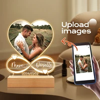 Anniversary Women Men Couples Gifts Custom Photo Love Frame Personalized Acrylic Plaque Valentine's Day Giftware for Him Her 3