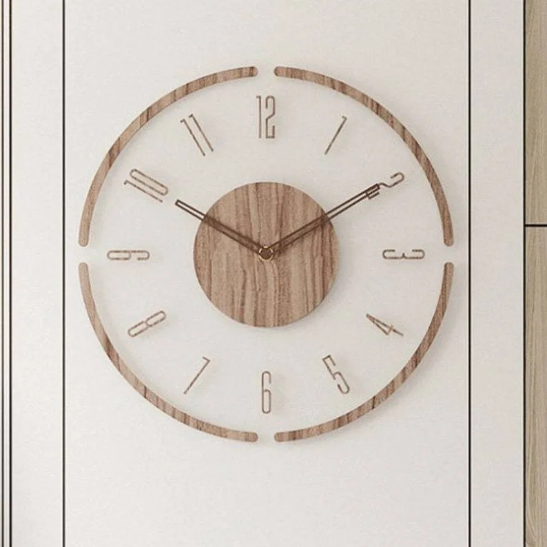 Creative transparent floating digital wall clock modern home decoration wall clock background