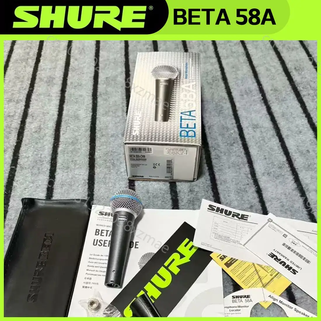 Wired Microphone SHURE BETA 58A for Performance Live Party Vocals Karaoke Stage