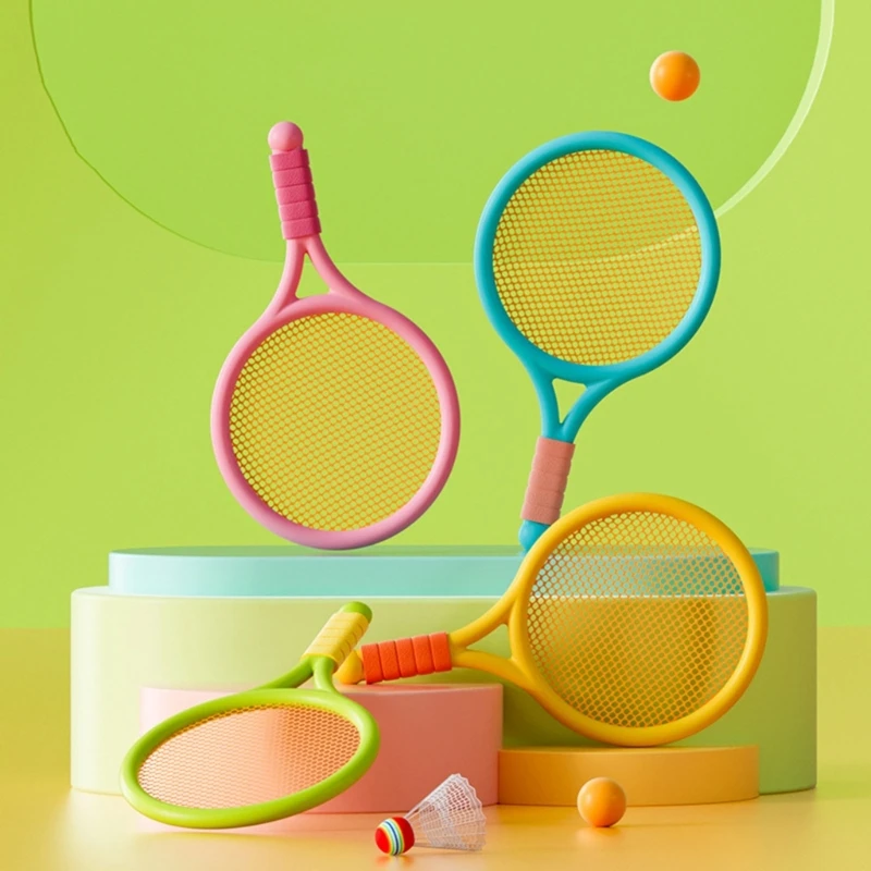 badminton racket Children's Badminton Tennis Racket Beginner Training Outdoor Beach Tennis Kindergarten Baby Parent Child Interactive Toys