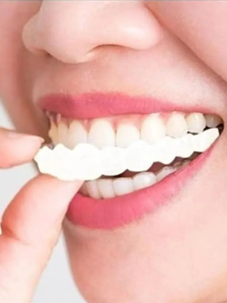 Tooth Veneers Unisex Teeth Veneer Upper Lower Veneers Temporary Smile Improver Instant Confidence Smile Tools Beauty Tool