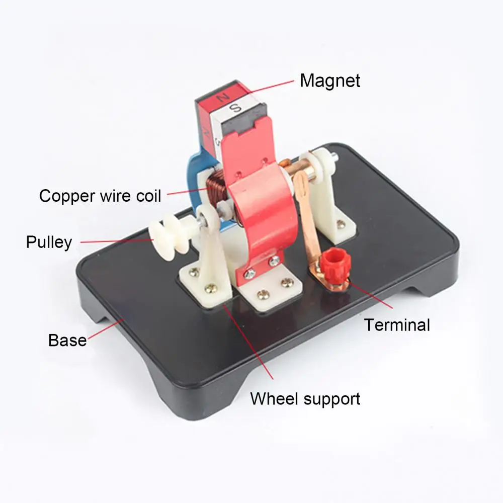 Small DC Electric Motor Model Assemble Kit Physics Science Educational Toys Experiment Instrument with Disassembly Wires Tools