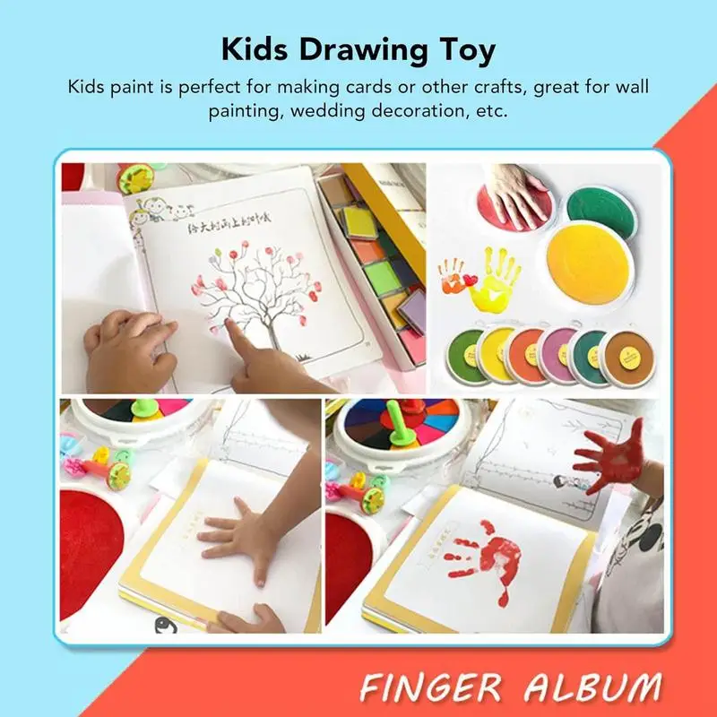 Painting ink & Book Coloring - Finger Paint Set