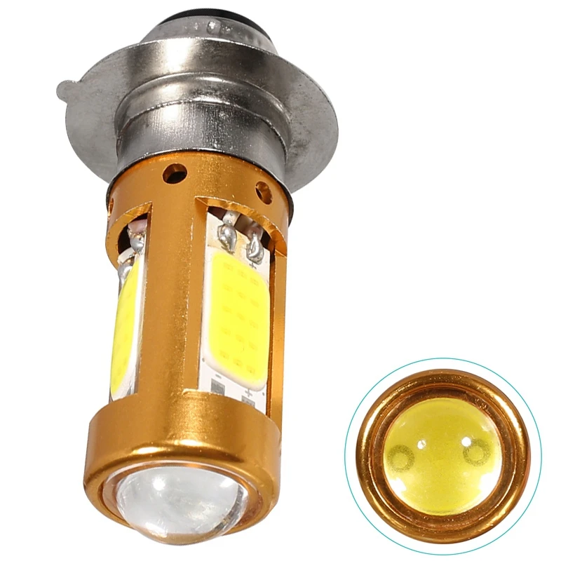 H6M PX15D P15D LED Motorcycle Headlights Hi-Lo Beam Bulb for Motorbike Scooter Moped Head Light Lamp White 1500Lm 12-30V 4