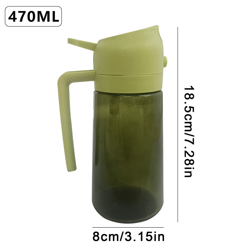2-in-1 Dark Glass Oil Sprayer Olive Oil Dispenser Lightproof Sprayer For Cooking Salads And Barbecues Barbecue Tools