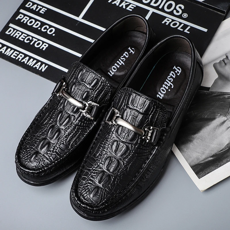 

Mens Shoes Casual Brands Slip On Formal Luxury Shoes Men Black Loafers Moccasins Genuine Leather Driving Shoes Zapatos Hombre