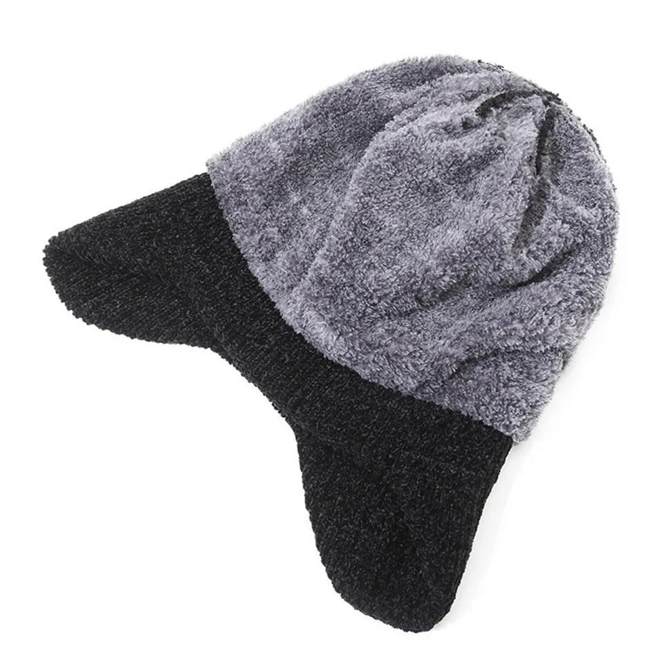 LOOGDEEL Winter Outdoor Fleece Hat Men Women Motorcycles Warmth Ear Protection Thick Knitted Cycling Cap Windproof Headwear polar fleece caps knitted hat knitted cap knitted beanie winter hat
