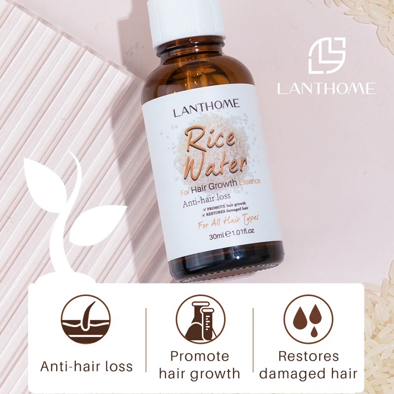 Rice Water Hair Growth Oil Natural Essentail Anti-Hair Loss Treatment Hair Hydrating Growth Nutrient Solution Care Products