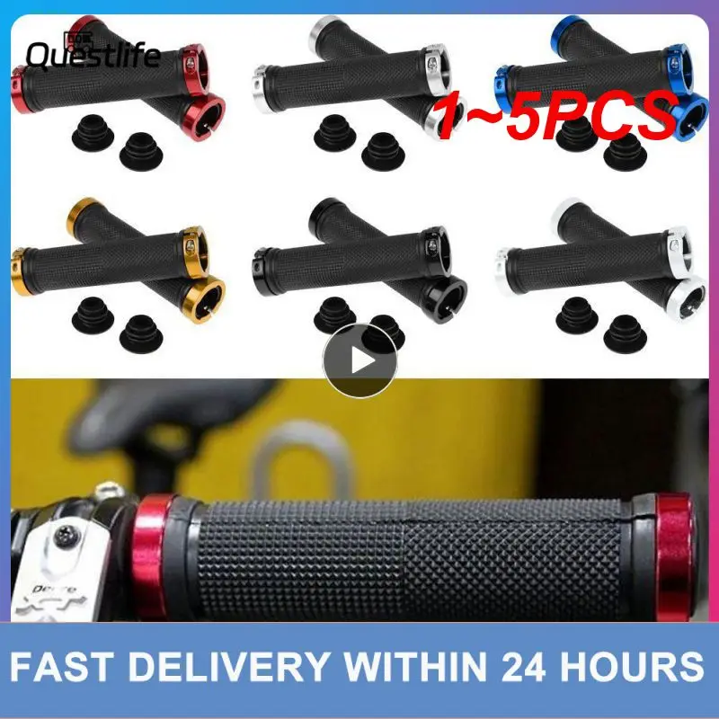 

Резиновые ручки для горных велосипедов 1-5 шт., манжеты из сплава, ручка с двусторонним замком, противоскользящий рукав для руля велосипеда, аксессуары для BMX