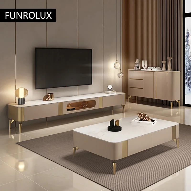 Light Luxury Dining Sideboard Storage Cabinet Living Room Entryway Cabinet Modern Simple Dining Room Marble Side Table