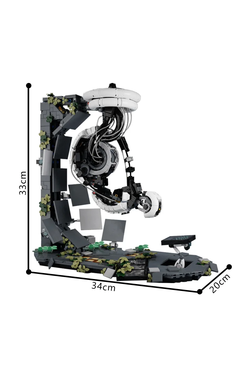 MOC Portal 2 GLaDOS Roboter-Bausteine-Sets, Entschlüsselungsspiel, böse intelligente Roboter-Blende, Tech-Labor, Ziegel-Spielzeug, Geschenk – Detail 3