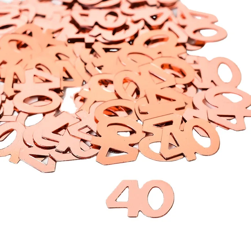 Number Confetti Balloon 30 40 50 60 30th 40th 50th 60th Birthday Party Anniversary Tabletop Table Scatter Centerpiece Decoration