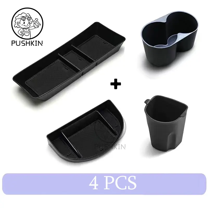 Car Storage Box For BYD Dolphin Central Control Storage Sundries Box Byd EA1 Cup Holder Rear Screen Storage Box Accessories