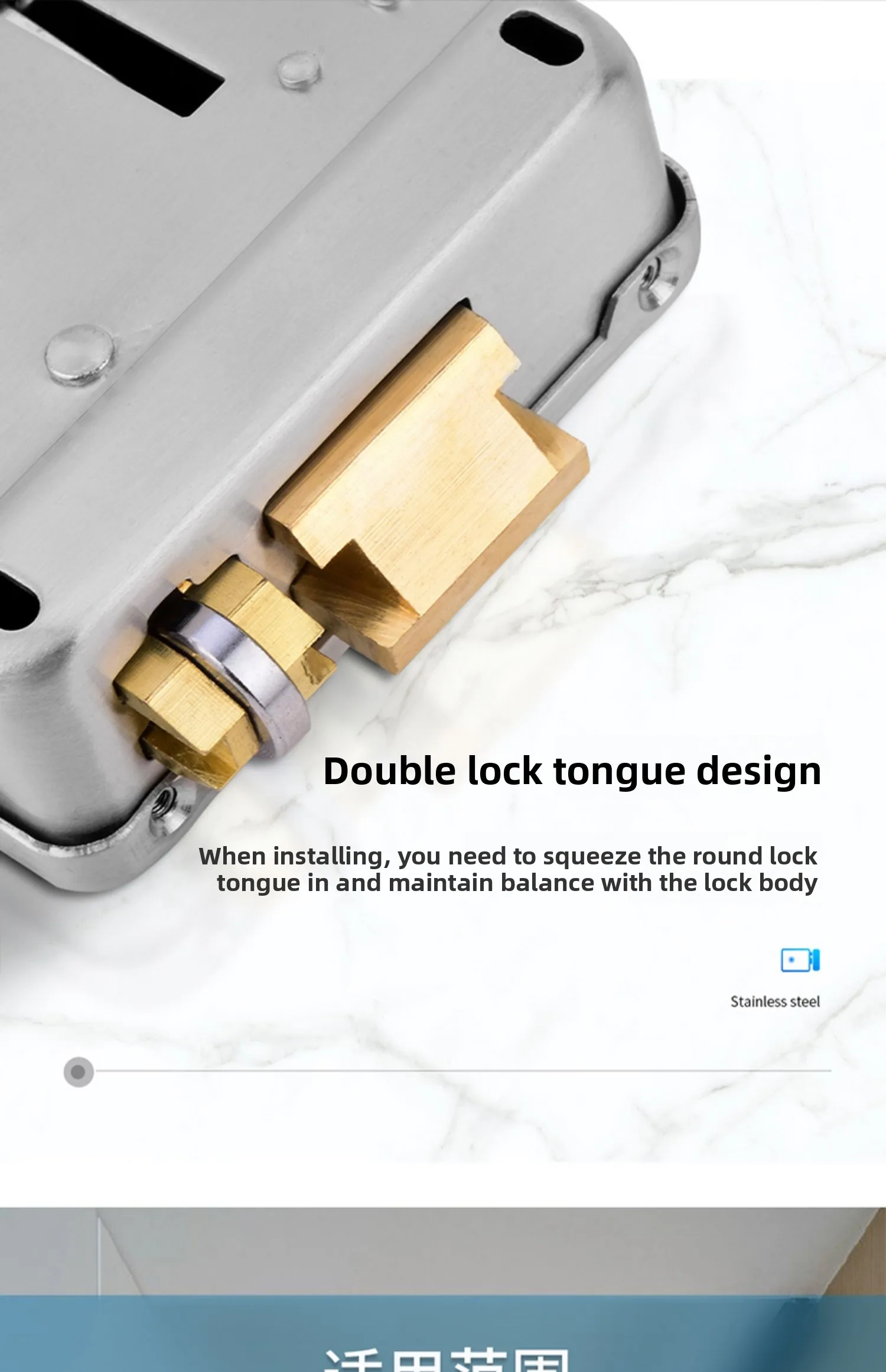 stainless steel baking paint electric control lock single and double head commun