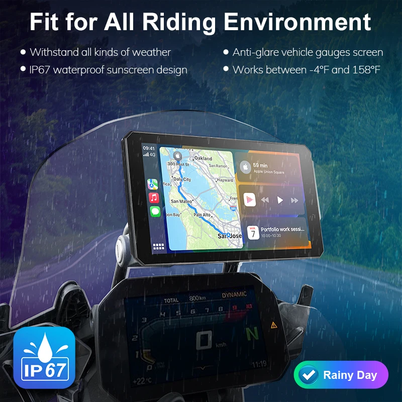 B7 pro For BMW R1200 R1250GS S1000 M1000 XR 터치 야외 방수 선스크린 휴대용 오토바이 네비게이터 CarPlay 안드로이드 오토