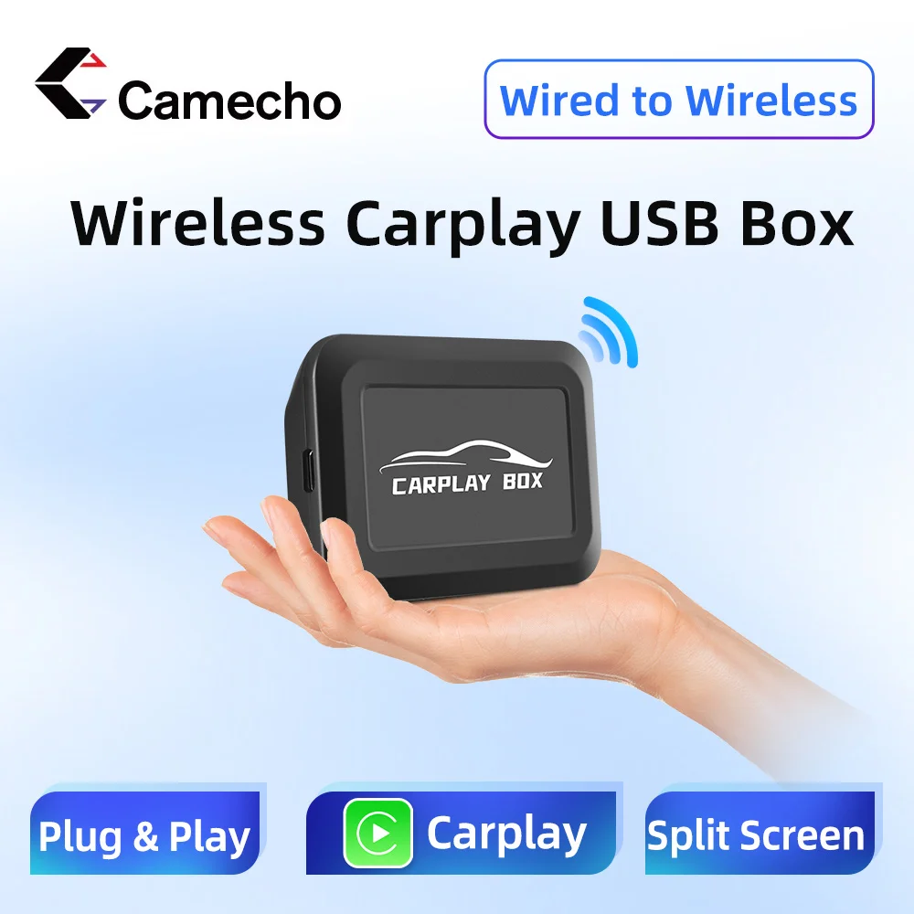 Camecho Wireless Carplay Adapter Carplay Ai Box Original Car Wired Carplay To Wireless Carplay Box Aggiornamento Del Sistema Di Auto Originale