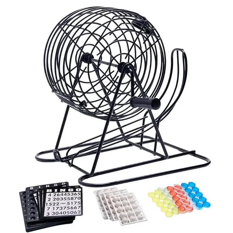 Bingo Game Set Game Console Family Lottery Machine For Kids Chips Lotto Party Props