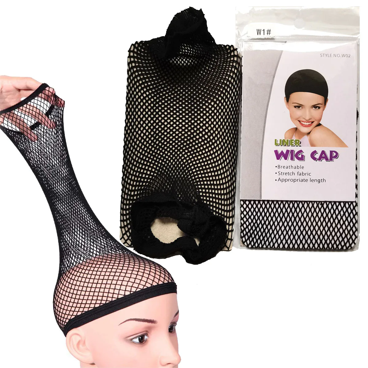 Top Hairnets Good Quality Mesh Weaving Wig Black Hair Elastic Stretchabl Net For Making Caps Fishnet Ladies 5PCS hair nets