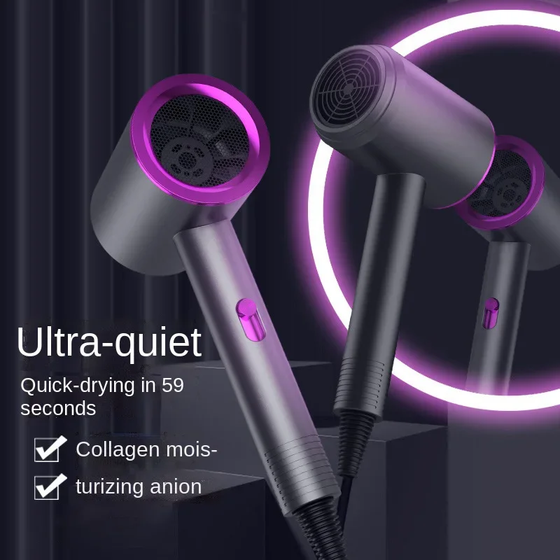 Hair Dryer For Women Quick-Drying Low-Noise Electric Hairbrush Professional Blue Light Negative Ion Collagen Hair Care Dryer 6