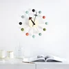 Quiet Round Ball Wood Wall Clock, Home Decor, Modern Design, 3D Clocks for Living Room, Decoration Accessories with Import Movem 2