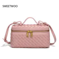 Nouveau Sac à Main Femme 2026 Tressé à la Main en Cuir PU Style Vintage, Sac Bandoulière avec Sangle Réglable 2