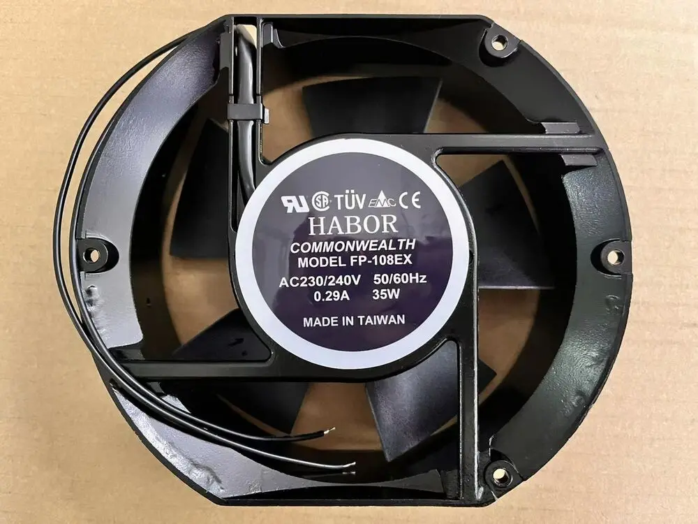 

1PC HABOR FP-108EX 230/240V 0.29A 35W 17CM Industrial Cabinet Axial Cooling Fan