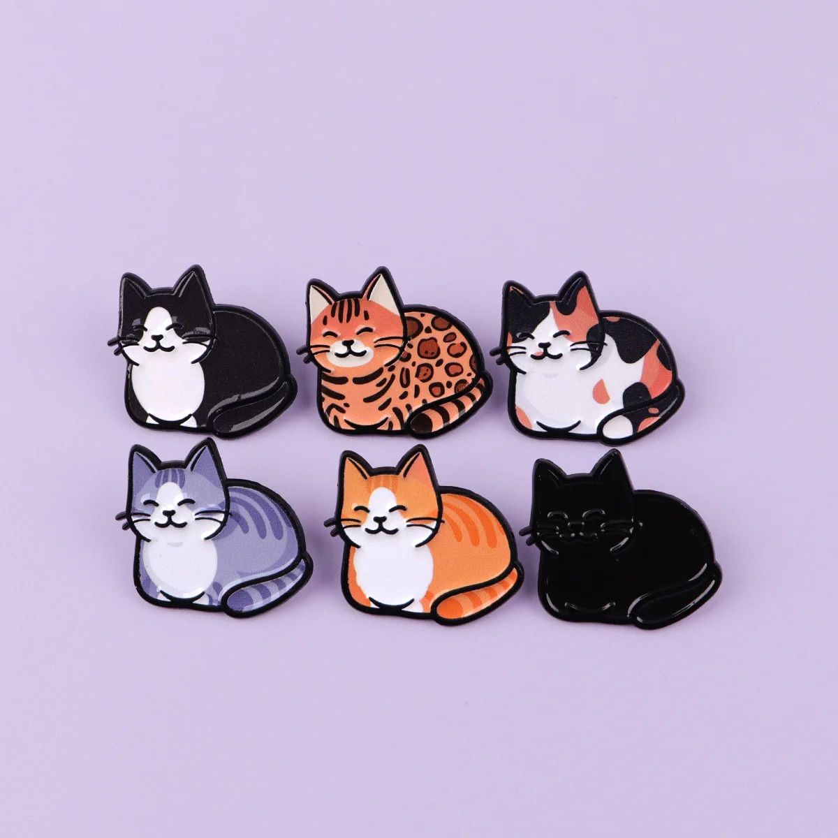 Van Gogh Starry Night Enamel Cat Brooch - Cute Lapel Pin Badge for Backpacks and Costumes - Fashion Jewelry Gift