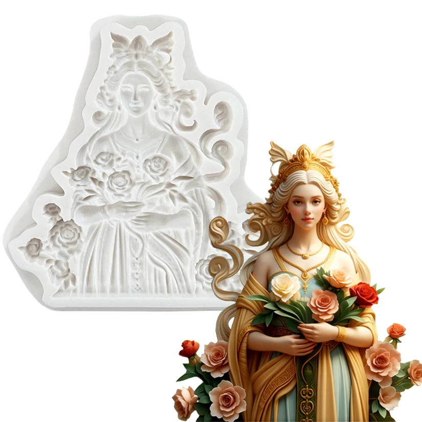 Blume Fee Engel Silikon Sugarcraft Form Harz Werkzeuge Cupcake Backform Fondant Kuchen Dekorieren Werkzeuge – Detail 6