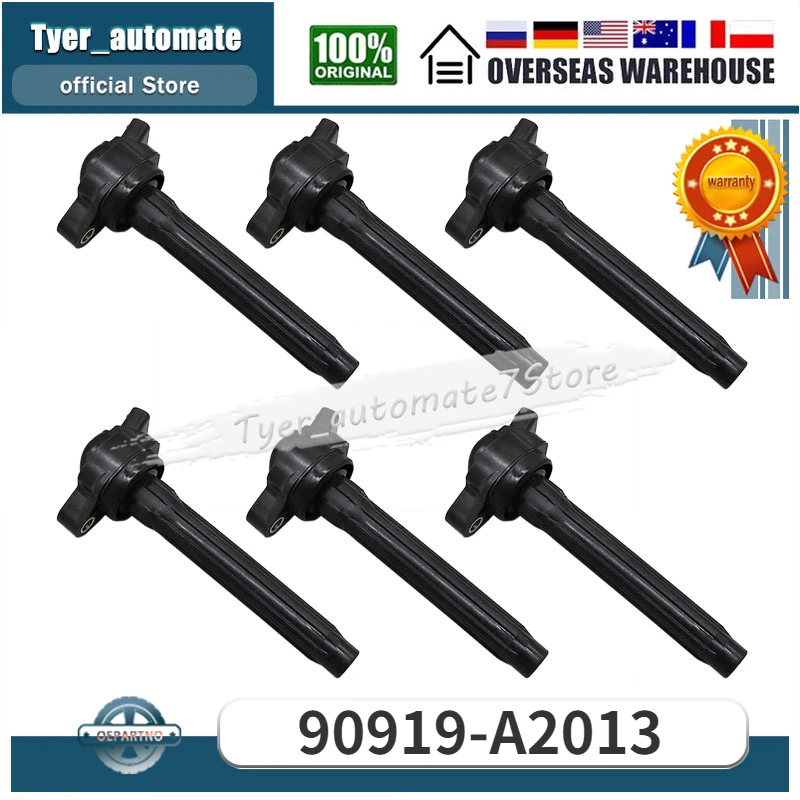 

For LEXUS ES350 RX350 RX450H TOYOTA AVALON CAMRY HIGHLANDER SIENNA 3.5L 6Pcs Ignition Coil 90919-A2013 90919A2013