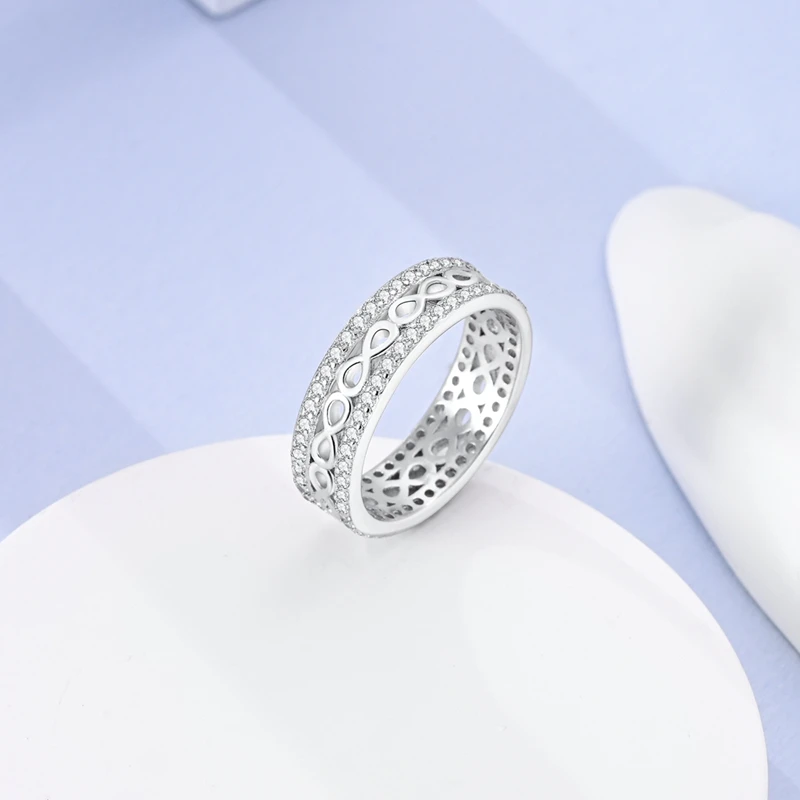 925 Sterling Silver Ring Pink Heart Blue Sun Star Moon Crossover Wide Rings Women Party Birthday Jewelry Silver Gift silver ring