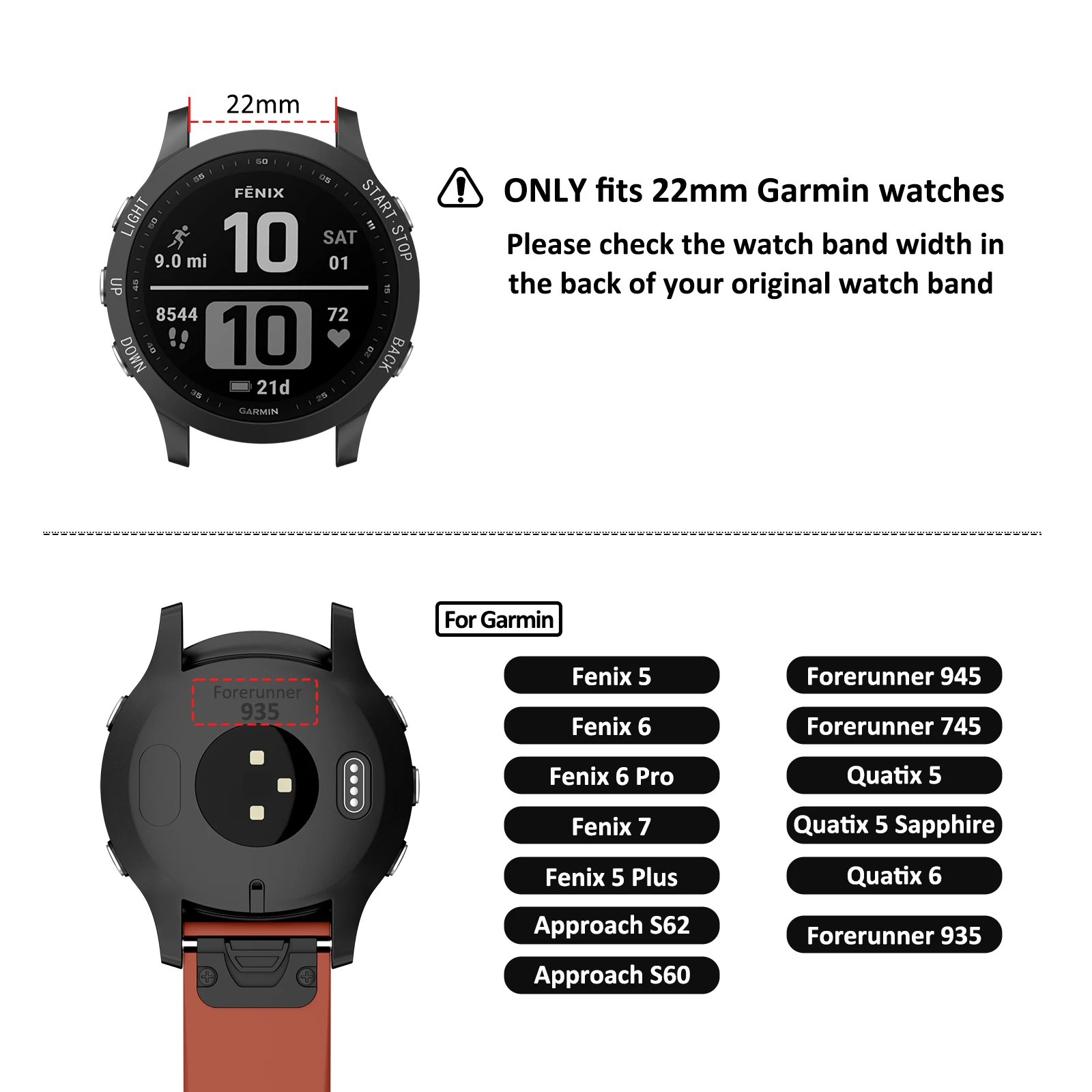 Durable QuickFit Nylon Watch Strap - 26mm/22mm Adjustable Band