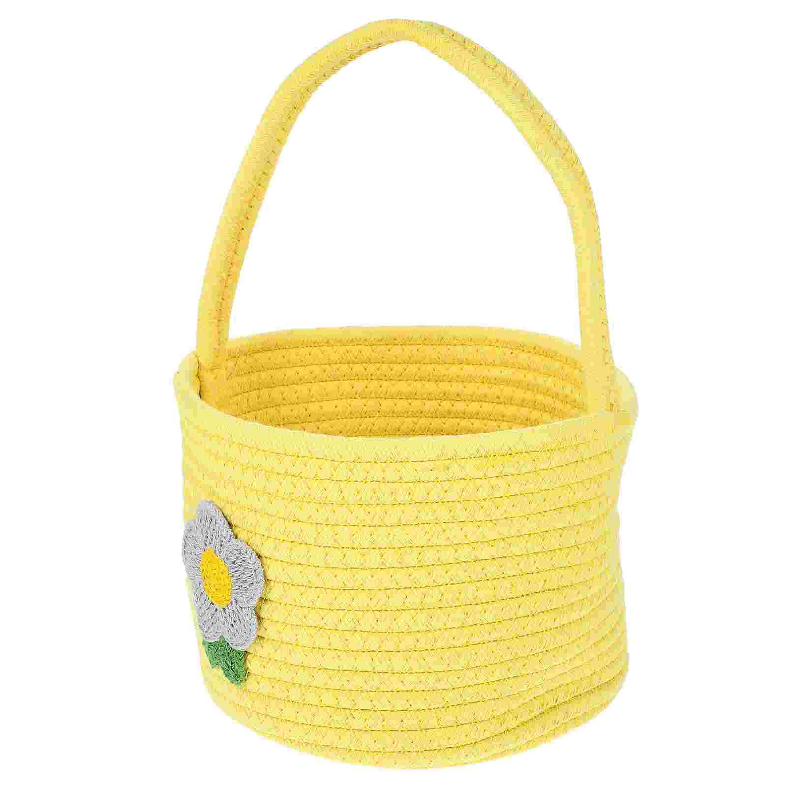 

Weaving Basket with Handle Flower Home Decor Cute Small Baskets for Favors Party Holder