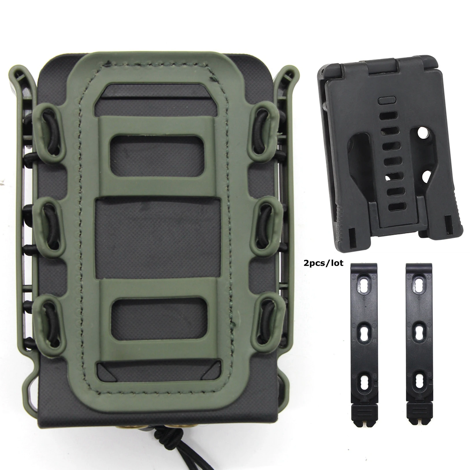 5.56 7.62Mm Magazine Pouch Tactical Molle Combo Rifle Mag Pouch Pistol Mag Pouch Set Tactical Fastmag Softshell Magazine Pouch