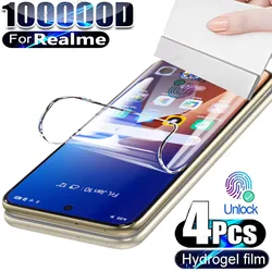 4 PCS Hydrogel Full Glue Gel Screen Protector Film - 4 pieces (Realme 12 5G)