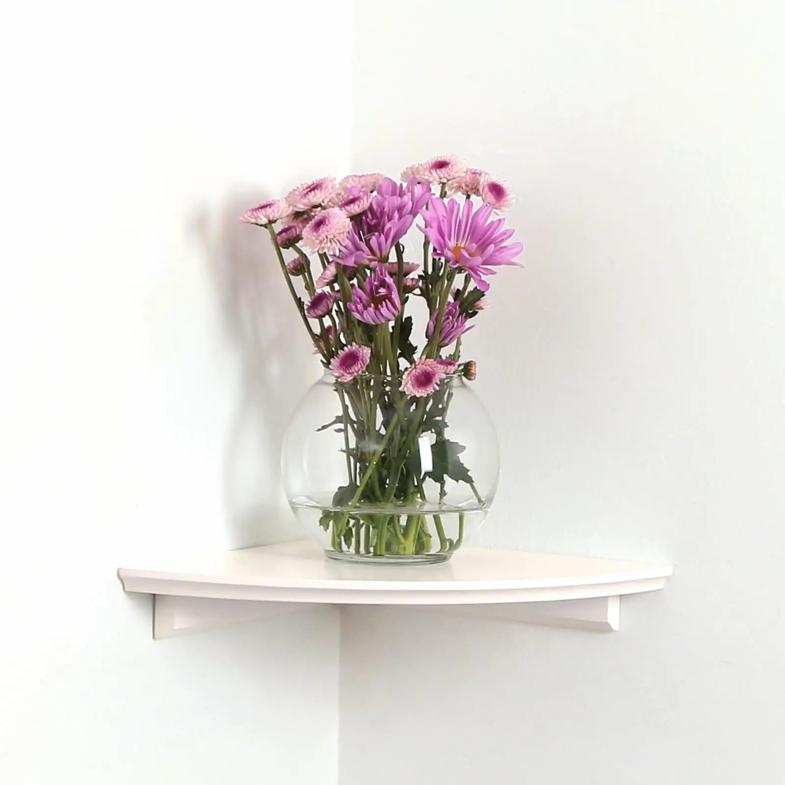 

InPlace Shelving, 11.8Wx11.8D inch, Wood Corner Wall-Mounted Floating Shelf Kit, White